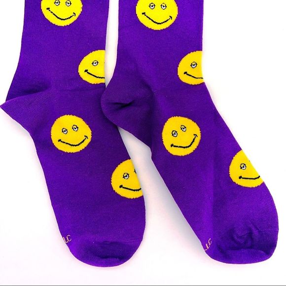 Odd Sox Dazed and Confused Crew Socks Mens Gift Movie Film Purple Yellow - Picture 3 of 6